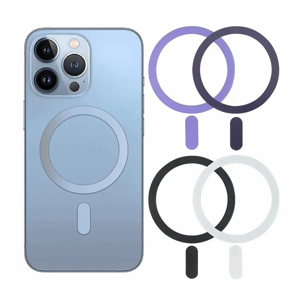 Metallplattenring für Magsafe-Aufkleber, magnetischer Stützring, universelles kabelloses Ladegerät, Handy-Blatt für iPhone 16 17 Xiaomi – Detail 1