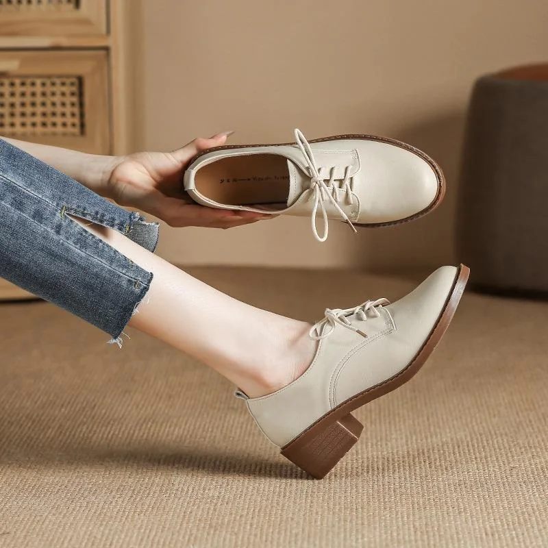 Повседневные новые женские туфли-лодочки на массивном каблуке, женские сексуальные туфли на каблуке со шнуровкой, женская обувь с круглым носком, женские туфли-лодочки, сексуальные вечерние туфли S098