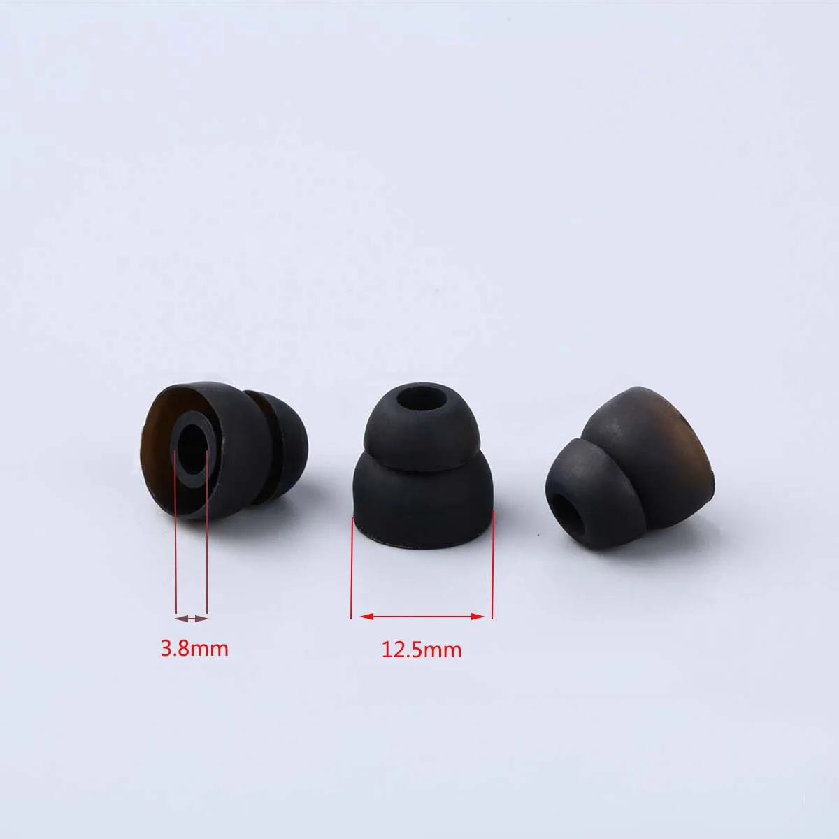 Earphone Silicone Case Double Falange Model 3.8mm Ear Pads In-Ear Earbuds Covers Eartips Headphone Earcovers 6pcs/3pairs