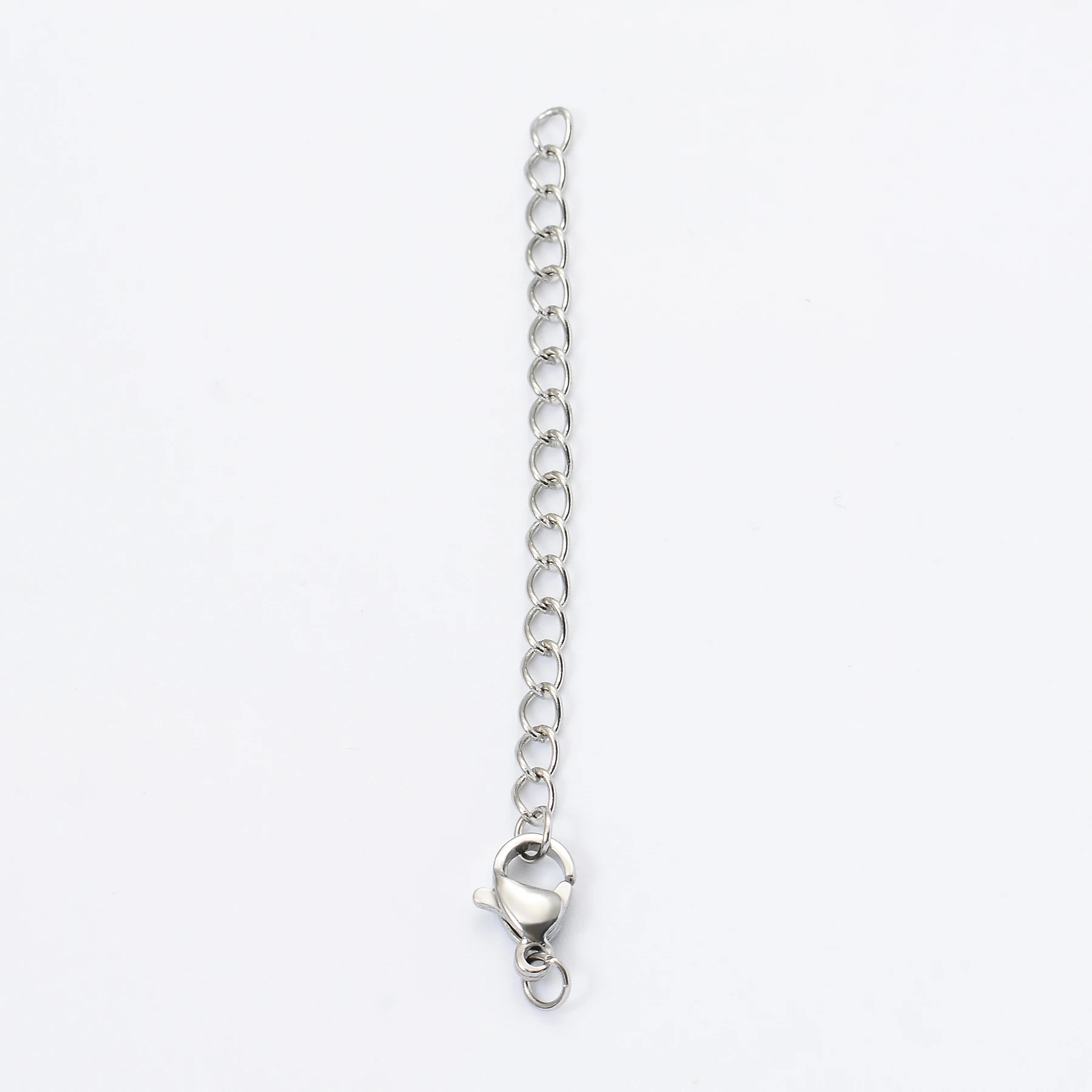 10 Stück Edelstahl-Halsketten- und Armband-Verlängerungsketten-Set mit Karabinerverschlüssen, Länge 2 Zoll, für die Schmuckherstellung – Detail 6