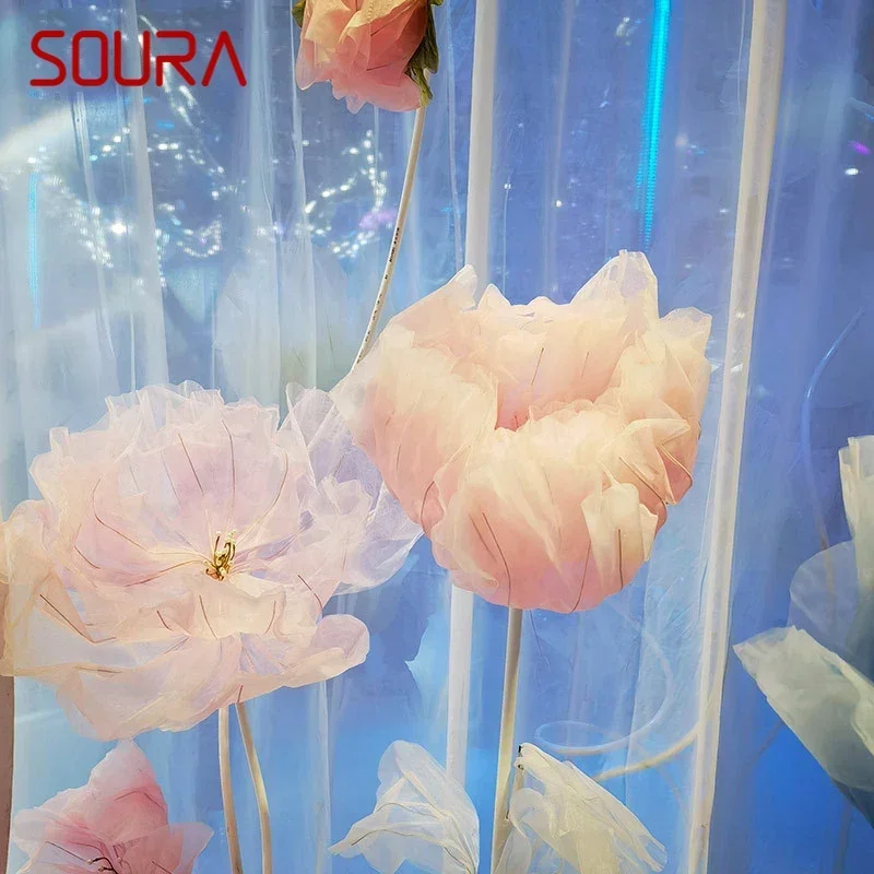 SOURA Floor Lamps With Automatic Opening And Closing Flowers Wedding Lights Festive Atmosphere LED Stage Flower Decoration