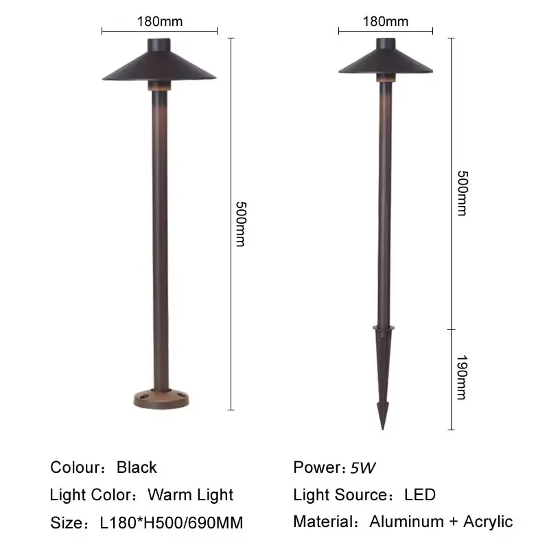 Imagem -06 - Moderno Led Impermeável Lawn Light Iluminação Exterior Alumínio Villa Pátio Paisagem Luzes Parque Jardim Caminho Bollard Lâmpadas