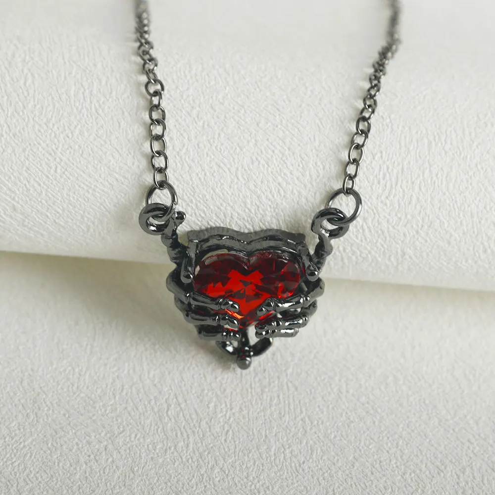 القوطية الشرير الجمجمة مخلب الحب قلادة قلادة الرجعية الإبداعية للجنسين سترة سلسلة مجوهرات عصرية اكسسوارات هدية لصديق