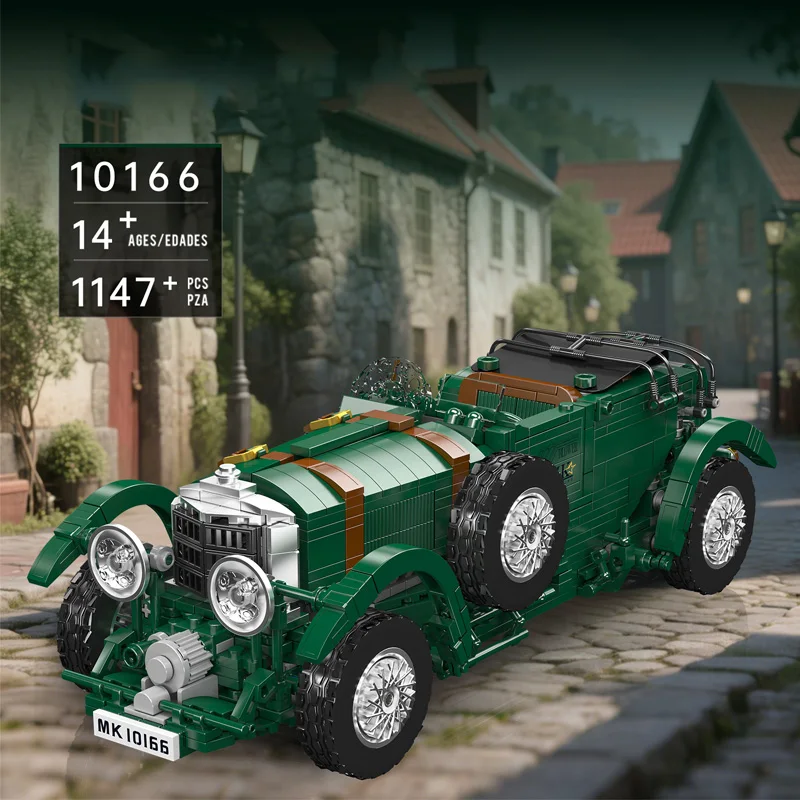

MOC 10166 Винтажный автомобиль, статическая модель, набор строительных блоков, 1147 шт., классические автомобили для мальчиков, сборка, орнамент, кирпичи, игрушки «сделай сам», подарки