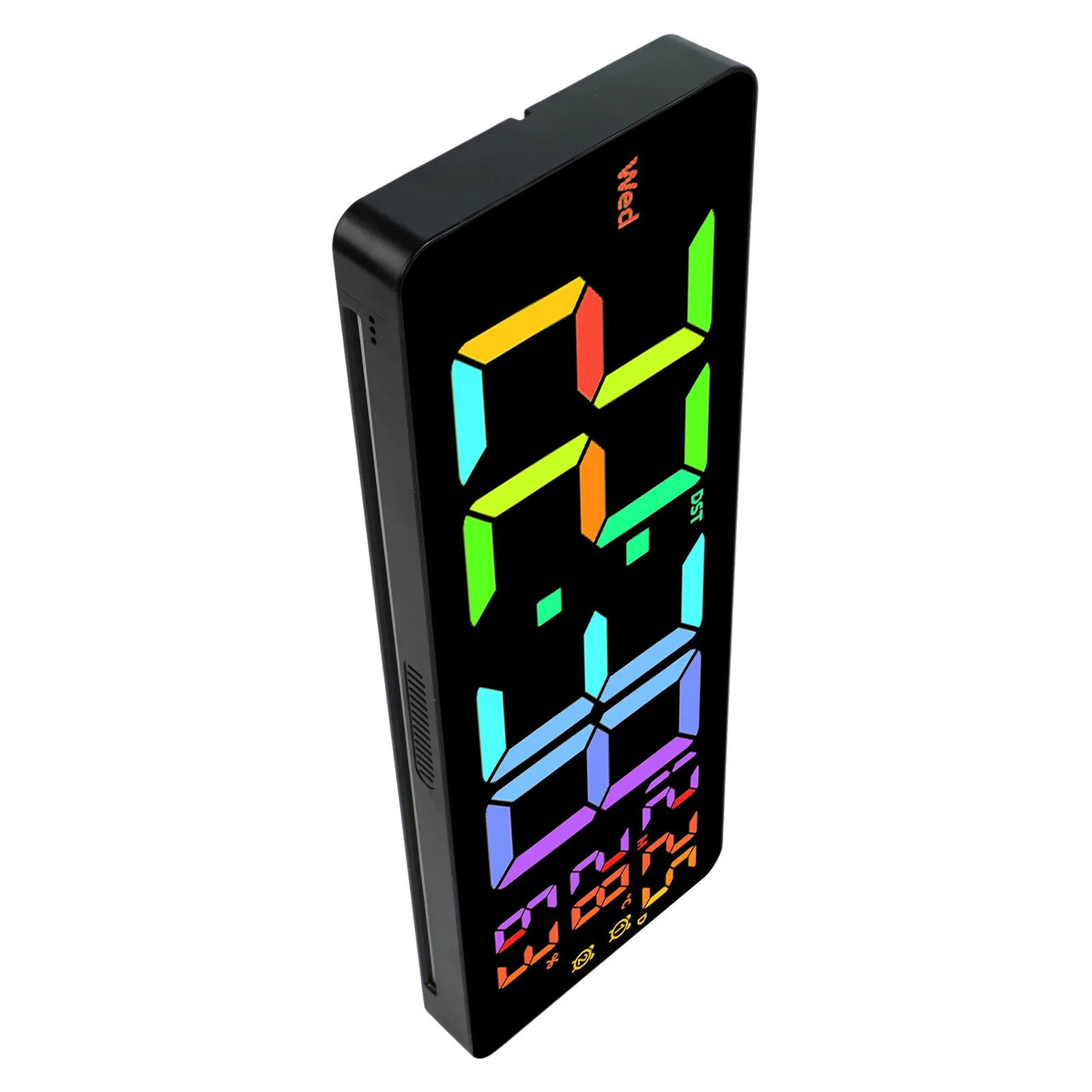 ساعة حائط LED كبيرة مع وظائف متعددة بما في ذلك عرض تاريخ الوقت ودرجة الحرارة بالإضافة إلى مثالي لأي غرفة #2