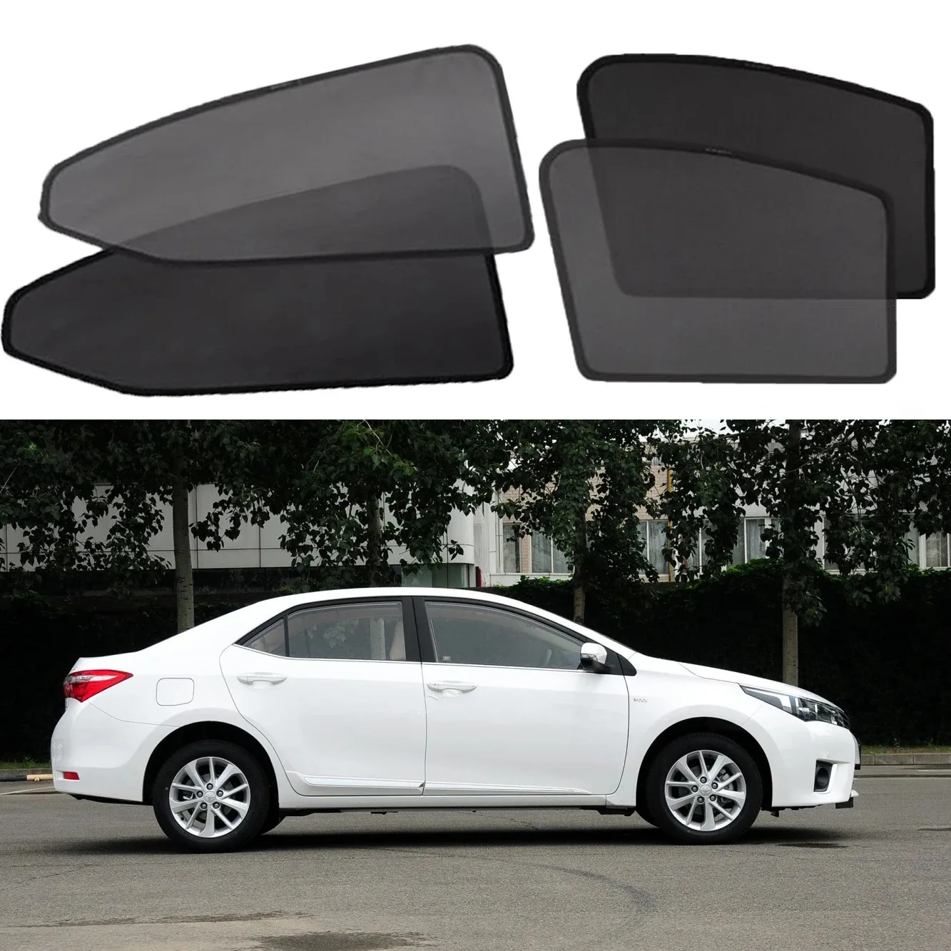

Magnetic Car Sunshade Shield Windshield Frame Curtain Sun Sahde Accessories for Toyota Corolla E170 E160 Altis 2014 - 2018 Sedan