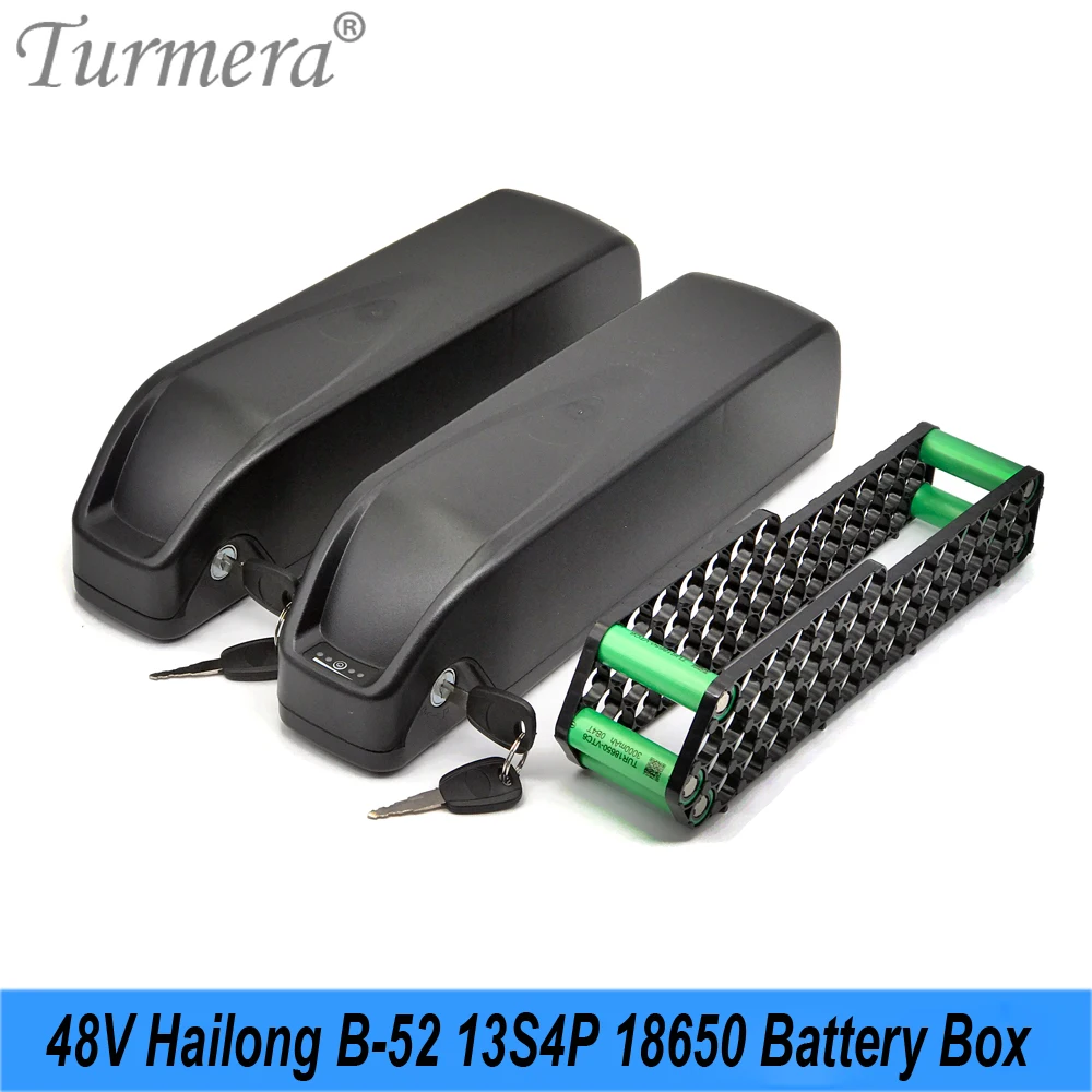 

Turmera 48V Battery Box HaiLong Battery Housing Down Tube Downtube Battery Case for 13S4P 13S3P 10S5P 10S4P 18650 Battery Holder