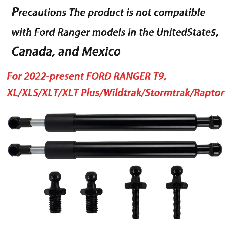 For Ford Ranger T9 Next Gen 2023 2024 2025 2026 Raptor Wildtrak Tailgate Assist Damper Gas Strut Amortecedor Tampa Traseira Kit