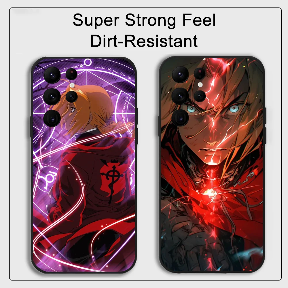 

Cartoon Fullmetal AlchemistS Phone Case for Samsung S series s20 s21 s22 s23 s24 FE Plus Ultra TPU Soft to Skin-friendly case