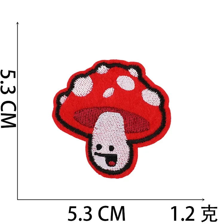 New 1 Pcs Tags Magic Cartoon Embroidery Patch Color Mushroom Embroidery Fusible Applique Badge Backpack Decoration Sew DIY