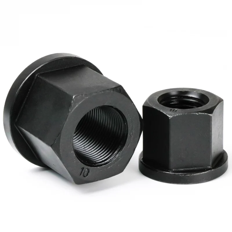 Flange with washer nut heightened hexagon with medium mold pressure plate nut