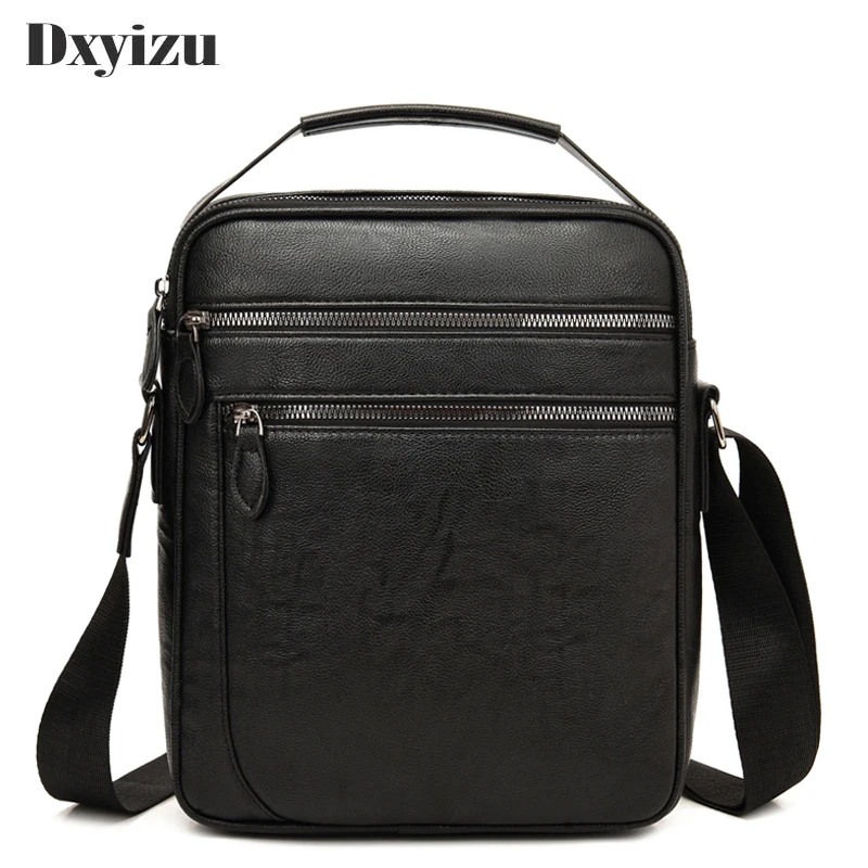 

2023 Men's Messenger Shoulder Strap For Business Sports Trip Pu Carry Casual Sling Leisure Bags With Big Pockets Zipper For Work