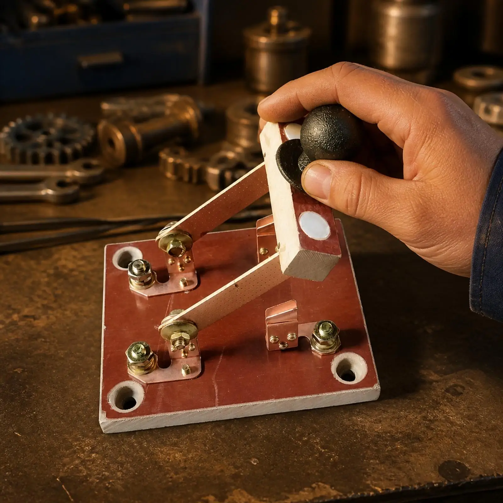 Marine Electrical Blade Switch Easy to Install Ignition Activation Blade Switch with Mounting Base Long-Lasting for Boat Owners