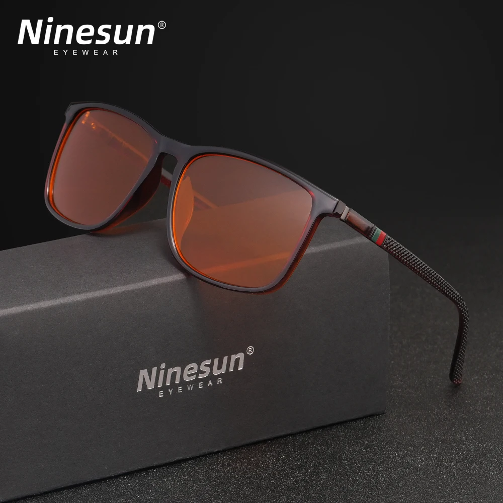 NINESUN Fashion Blue Light Blocking Glasses TR90 Frame Women Men Eyewear Anti Blue Ray Computer Transparent Lens Eyegalsses