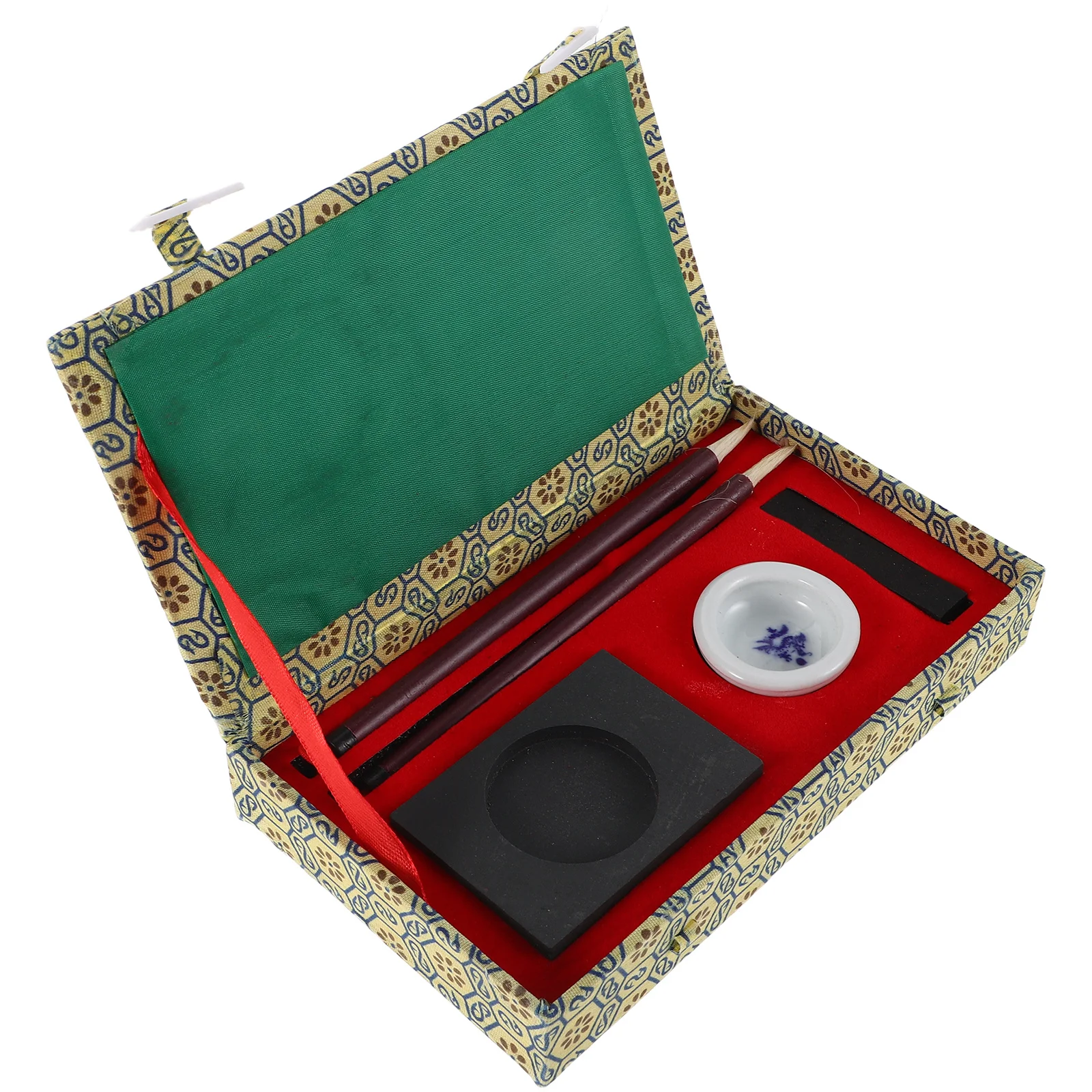 1 Juego de caligrafía china para principiantes con pincel, tinta, piedra de papel, Kit de práctica de escritura para estudiantes, suministro de arte tradicional