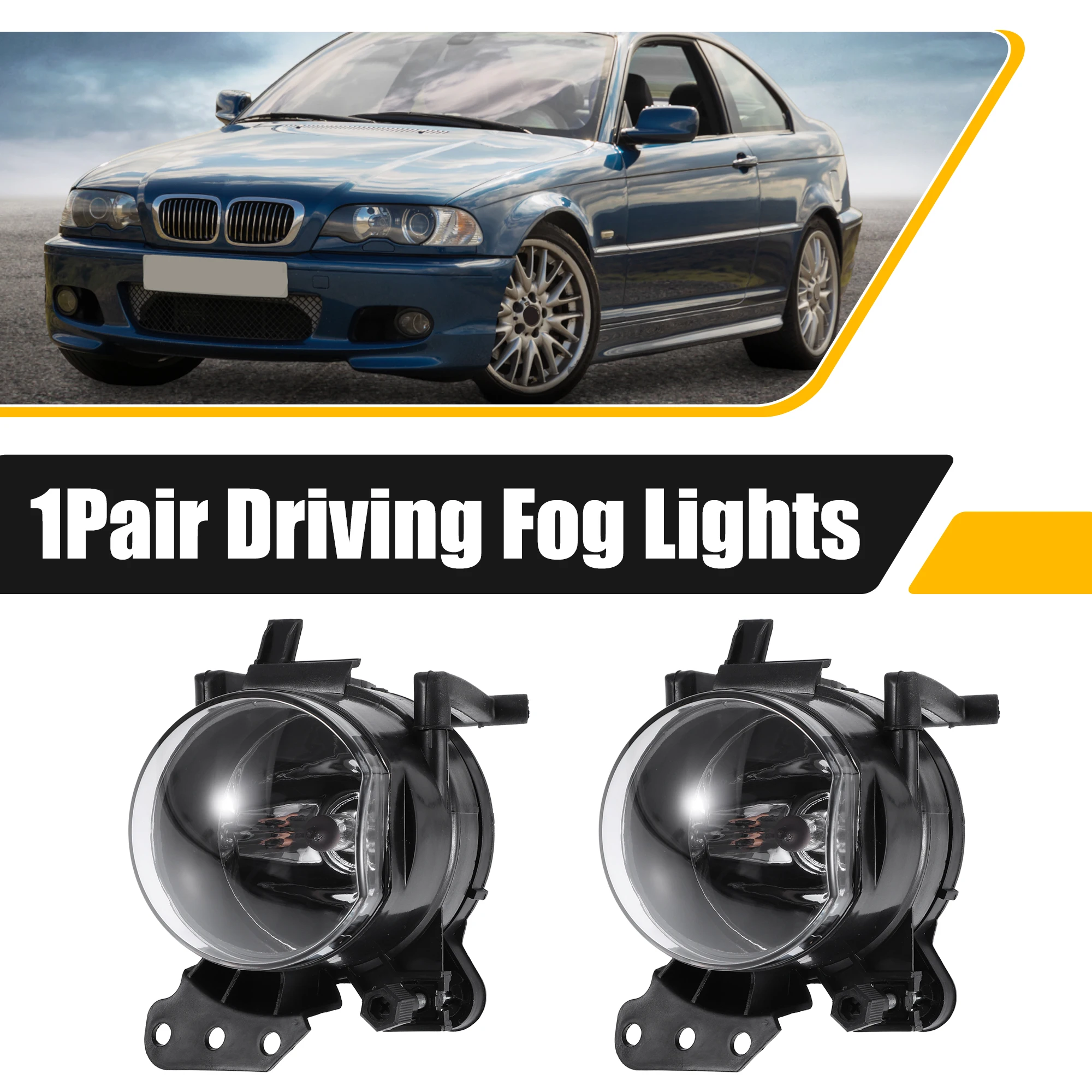 Driving Fog Lights with Clear Lens for BMW 5 Series E60 E61 525i 525xi 530i 530xi 545i 550i 2003-2008 63176910791