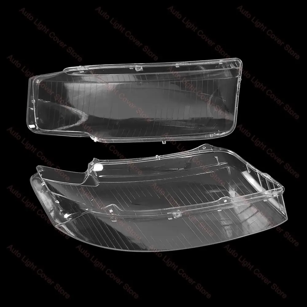 Headlight Lens Cover Replacement For Audi A4 B6 2002-2005 Clear PC Left Right Anti-Yellowing Fix Faded Cracked Headlamp Shell