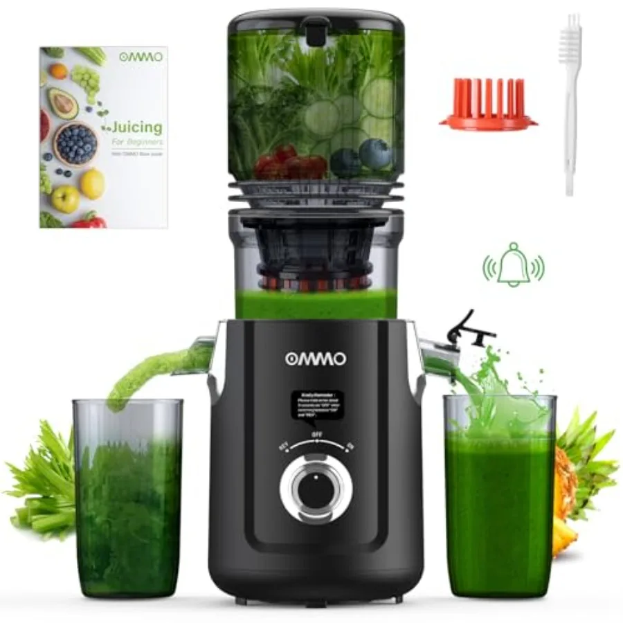 

Cold Press Juicer Machine with 5.1 Wide Feed Chute for Whole Fruits and Vegetables Slow Masticating Juicer Easy to Clean High J