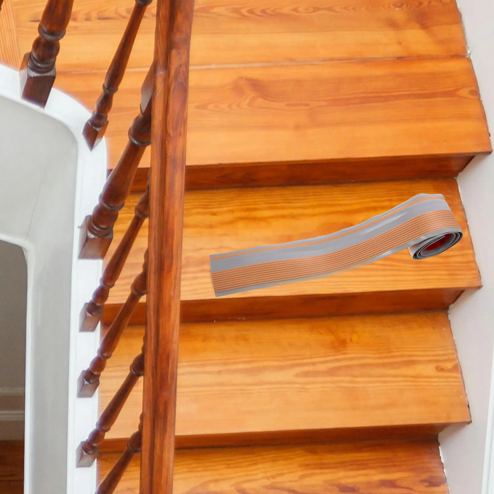 

Stair Nose Anti Slip Edge Protector PVC Stair Trim Indoor Outdoor Safety Corner Guard Textured Surface for School Kindergarten