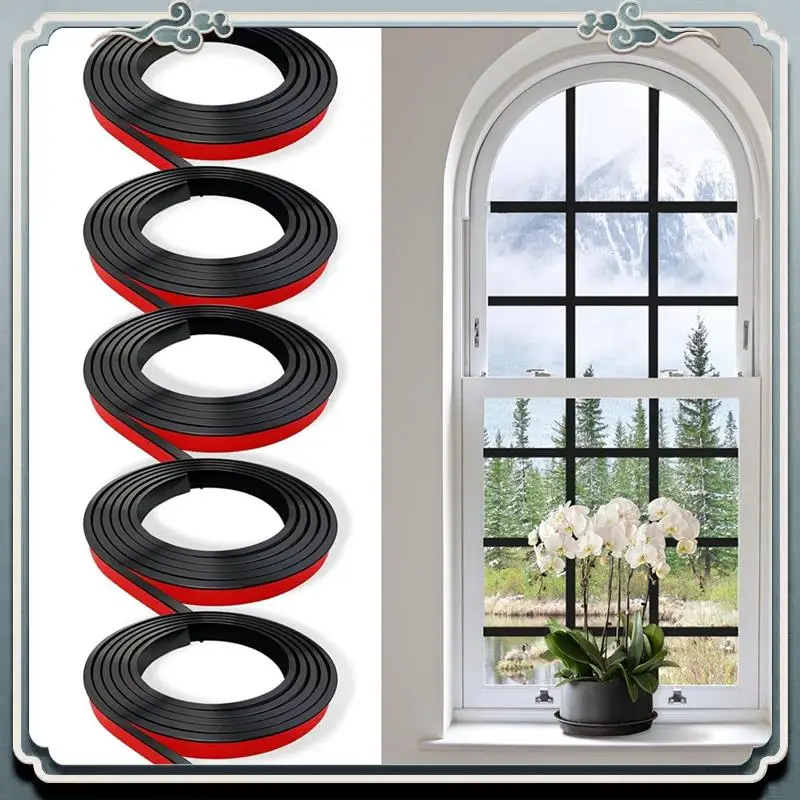 Durable 5 Rolls Total Window Grille Inserts Grid Kit Self Adhesive Peel And Stick Trim Simulated DIY Window Decorative