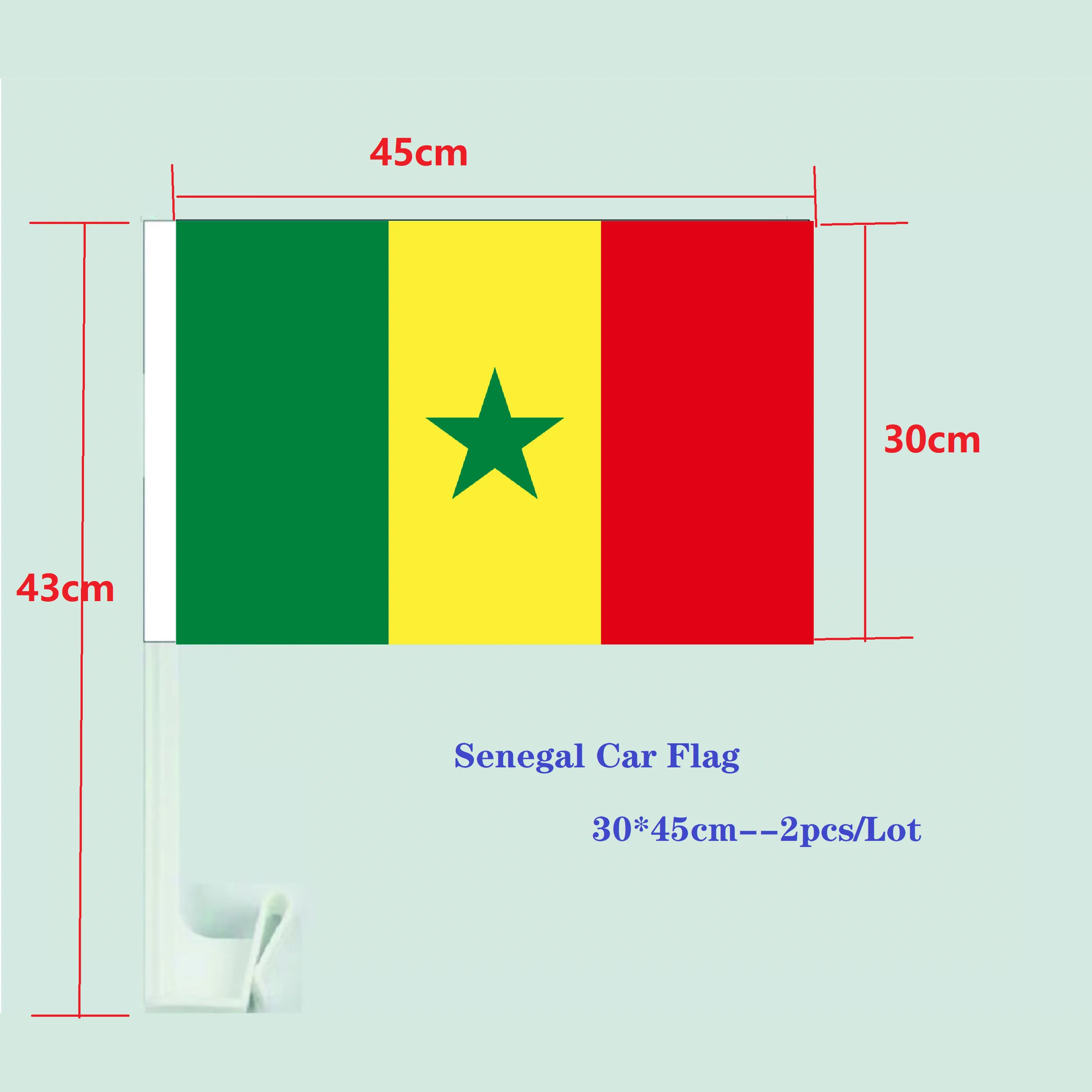مخصص 90x150 سنتيمتر السنغال العلم الوطني/30*45 سنتيمتر سيارة العلم/14*21 سنتيمتر السنغال الجدول مكتب أو سلسلة العلم راية للزينة