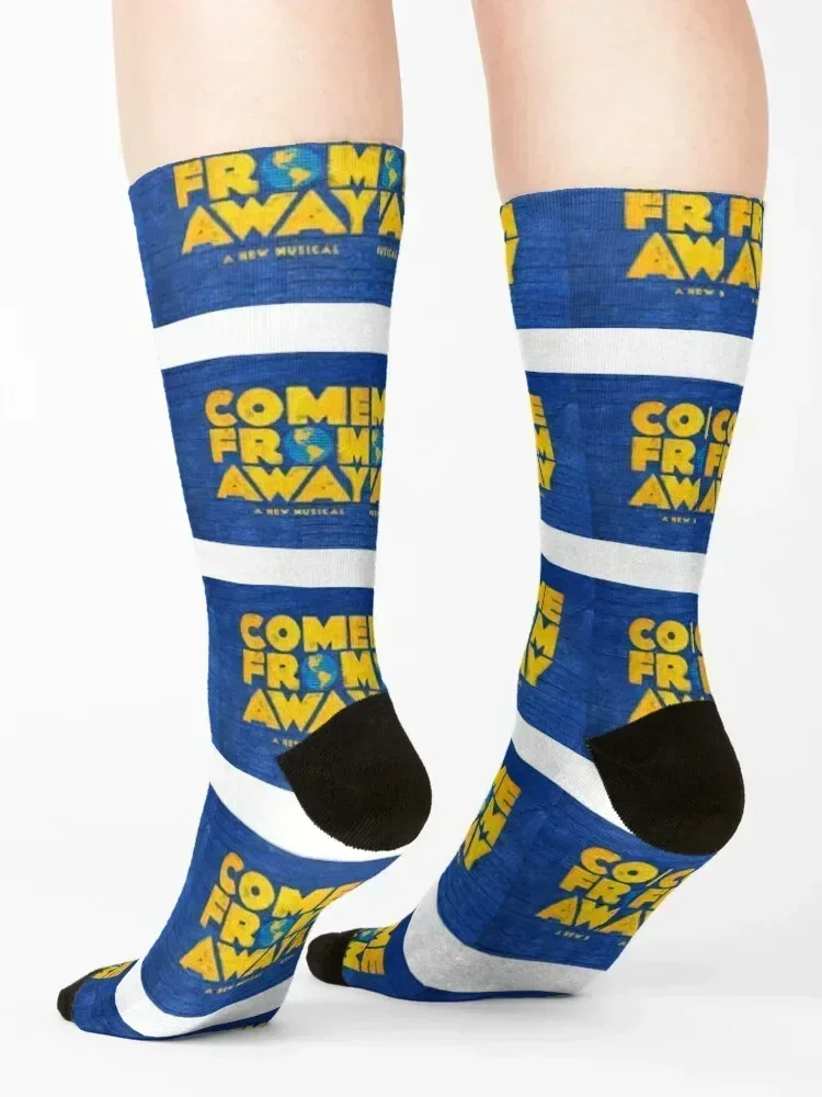 Come From Away Logo Socks with print winter loose halloween Socks Girl Men's
