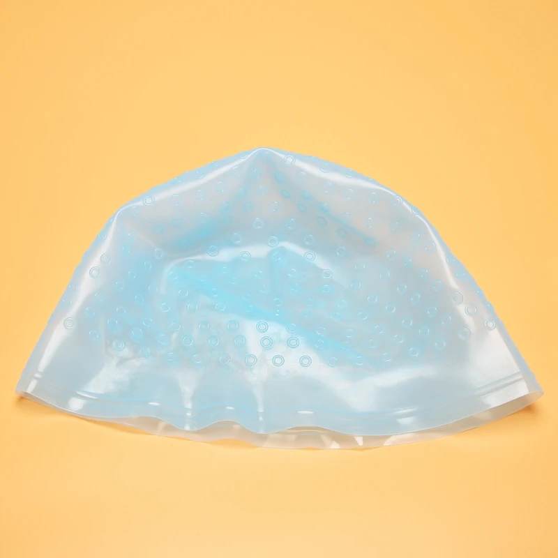 غطاء صقيع لتلوين الشعر قابل لإعادة الاستخدام مع خطاف معدني باللون الأزرق