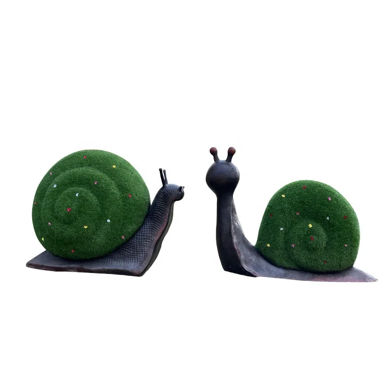 Fiberglass Green Carving Snail Decoration Garden Landscape Sales Department Garden  Lawn Decoration Animal Sculpture Landscape