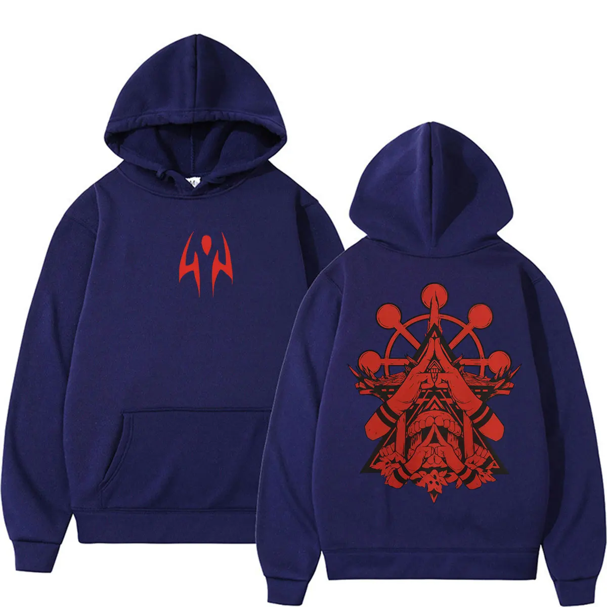 Japan Anime Jujutsu Kaisen Ryomen Sukuna Hoodies für Männer und Frauen Harajuku Vintage Langarm Fleece Oversized Trainingsanzug Streetwear – Detail 3
