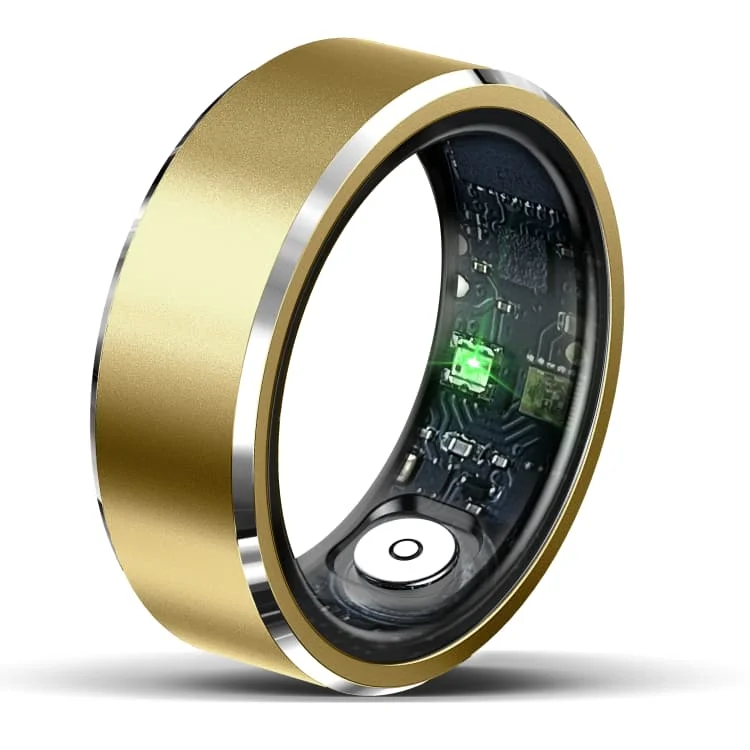 

R6 Stainless Steel Smart Rings Light Slim Heart Rate Blood Oxygen Sleep Activity Sports Fitness Tracker Waterproof for Men Women