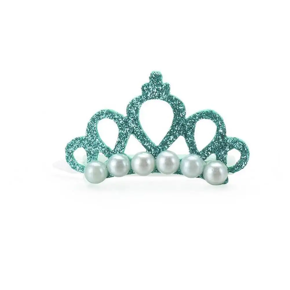 Small Dogs Faux Pearl Crown Shape Bows Hair Clips Bow Cute Head Decoration For Pets Hair Clips Grooming Cat Bow Pet Accesso B6J9