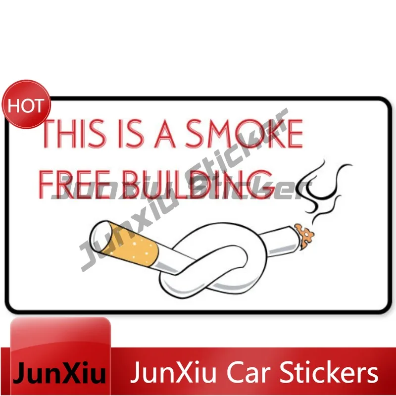 Personalized Text Creative Cartoon Smoke Free Building No Smoking Logo Stickers