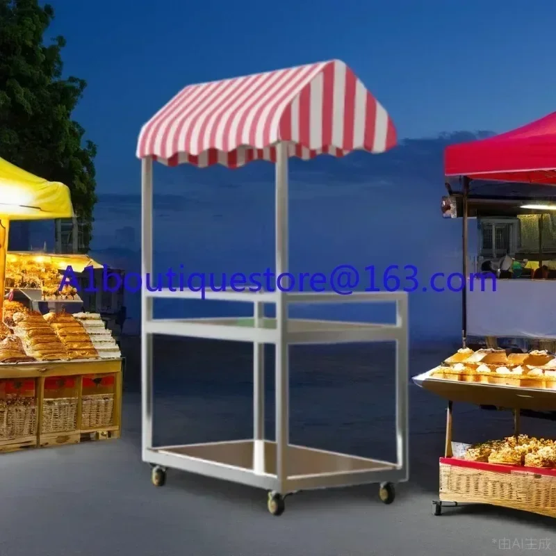 Stall trolley night market stall mobile snack truck mobile stall ice powder commercial special vehicle foldable table