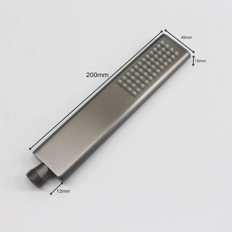 Quality brass hand hold shower head square rounded rectangle design polishing bright chromed water saving sprayer
