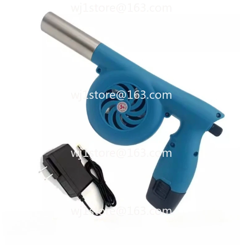 Electric charging lithium battery outdoor barbecue camping blower 12v DC portable small steel cannon blower