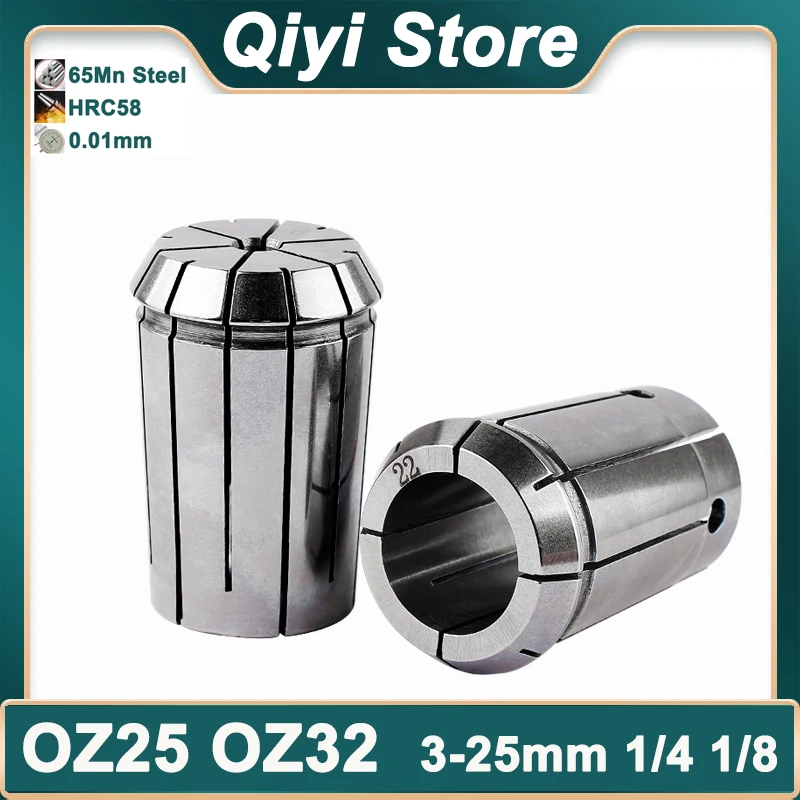 

Зажимной патрон OZ25 OZ32 цанговый 3 4 8 10 12 16 18 20 25 мм 1/4 1/8 3/8 3/4 1 дюйм CNC пружинный токарный станок фрезерный цанговый патрон держатель токарного инструмента