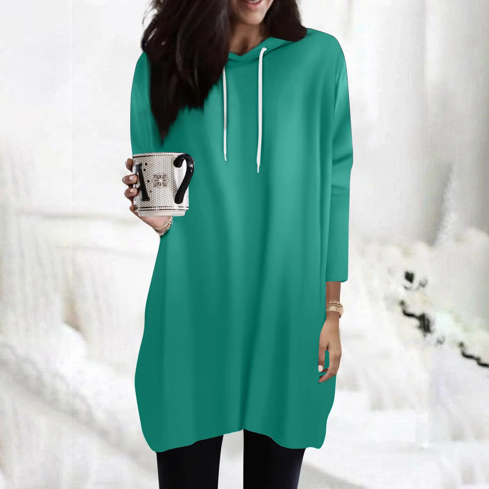 Autumn Extended Solid Color Women's Hoodie Comfortable and Breathable Milk Silk Daily Casual Women's Clothing y2k roupas