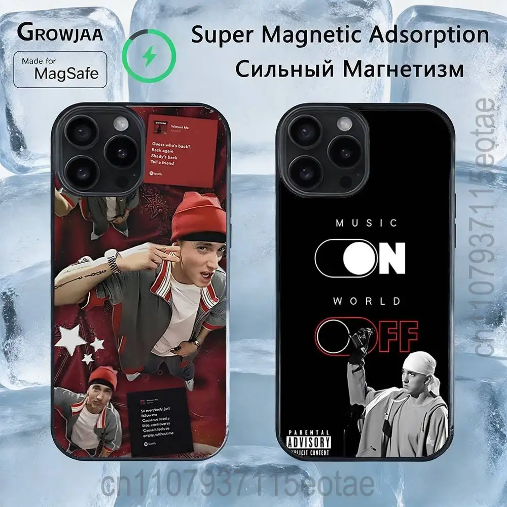 

E-Eminem COOL Rapper Magnetic Phone Case For IPhone 14 16 17 13 12 11 15 Pro Max Plus For Magsafe Wireless Charge Cover