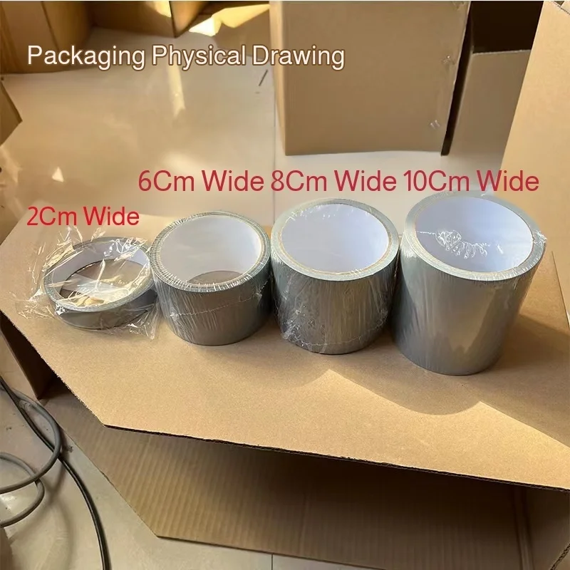 Cinta de lámina plateada, adhesivo fuerte resistente al calor impermeable para reparación del hogar, parches de conductos y superficies