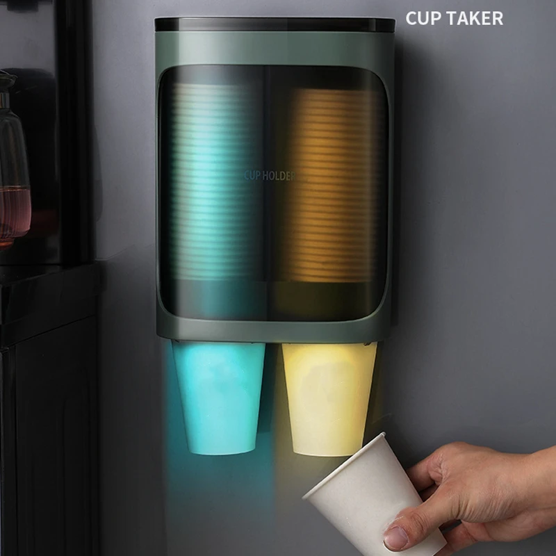 Dispenser Disposable Paper Cup Distributor Cup Holder Used for Wall Mounted Home Office, The Paper Cup Holder of Water Autom