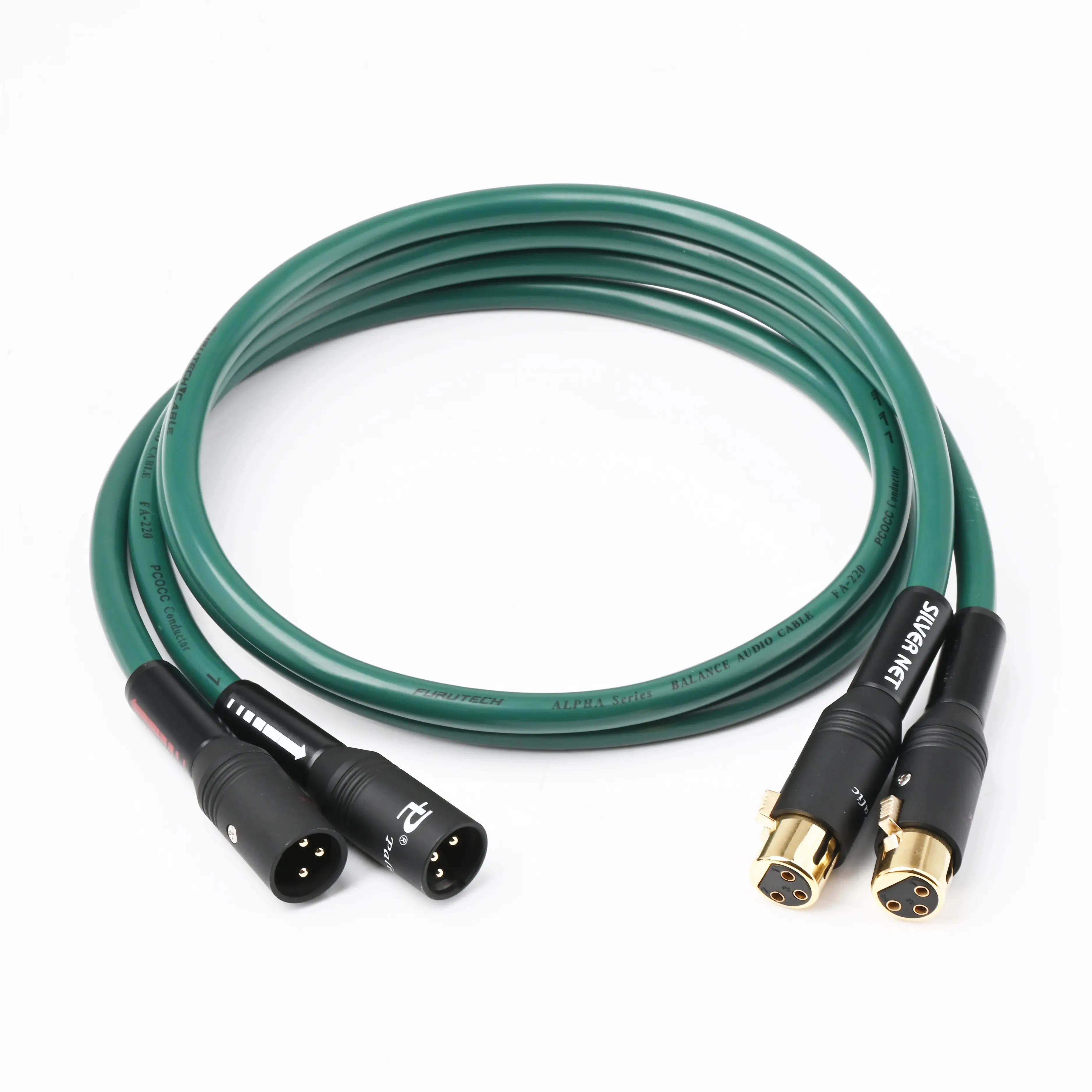 ATAUDIO Câble audio HiFi XLR 7N OCC 2 cœurs avec blindage Hi-end sans bruit 2XLR mâle vers 2XLR femelle pour microphone mélangeur 3