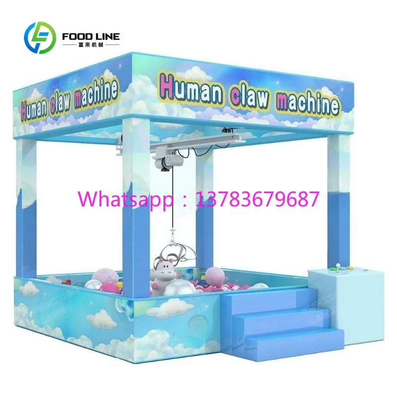 

Customized Indoor Amusement Coin Operated Real Human Giant Claw Machine Game for Shopping Mall Promotion Attraction