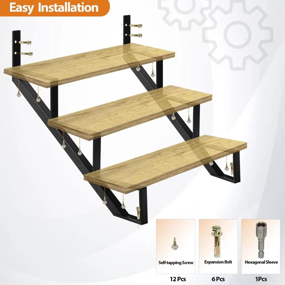 2 Pack Steel Stair Step Riser Deck Stringer Outdoor Steps Easy Installation Stable Construction Wide Applications 1-5 Steps