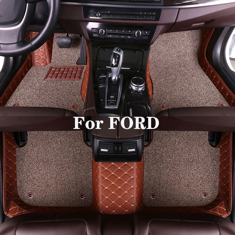 

High Quality Customized Double Layer Detachable Diamond Pattern Car Floor Mat For FORD Edge Expedition (8seat) Auto Parts