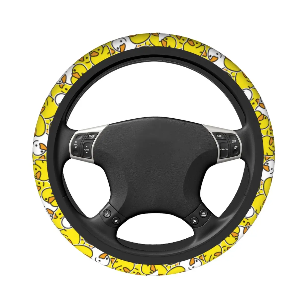 38cm Car Steering Wheel Cover Ducky Cartoon Duck Rubber Pattern Universal Car-styling Suitable Automobile Accessory