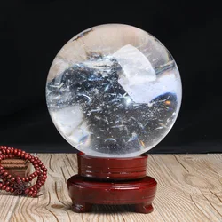 70-80mm White Clear Smelting Quartz Ball Polished Healing Crystals Sphere Gemstone Minerals Specimen Lucky FengShui Home Decor