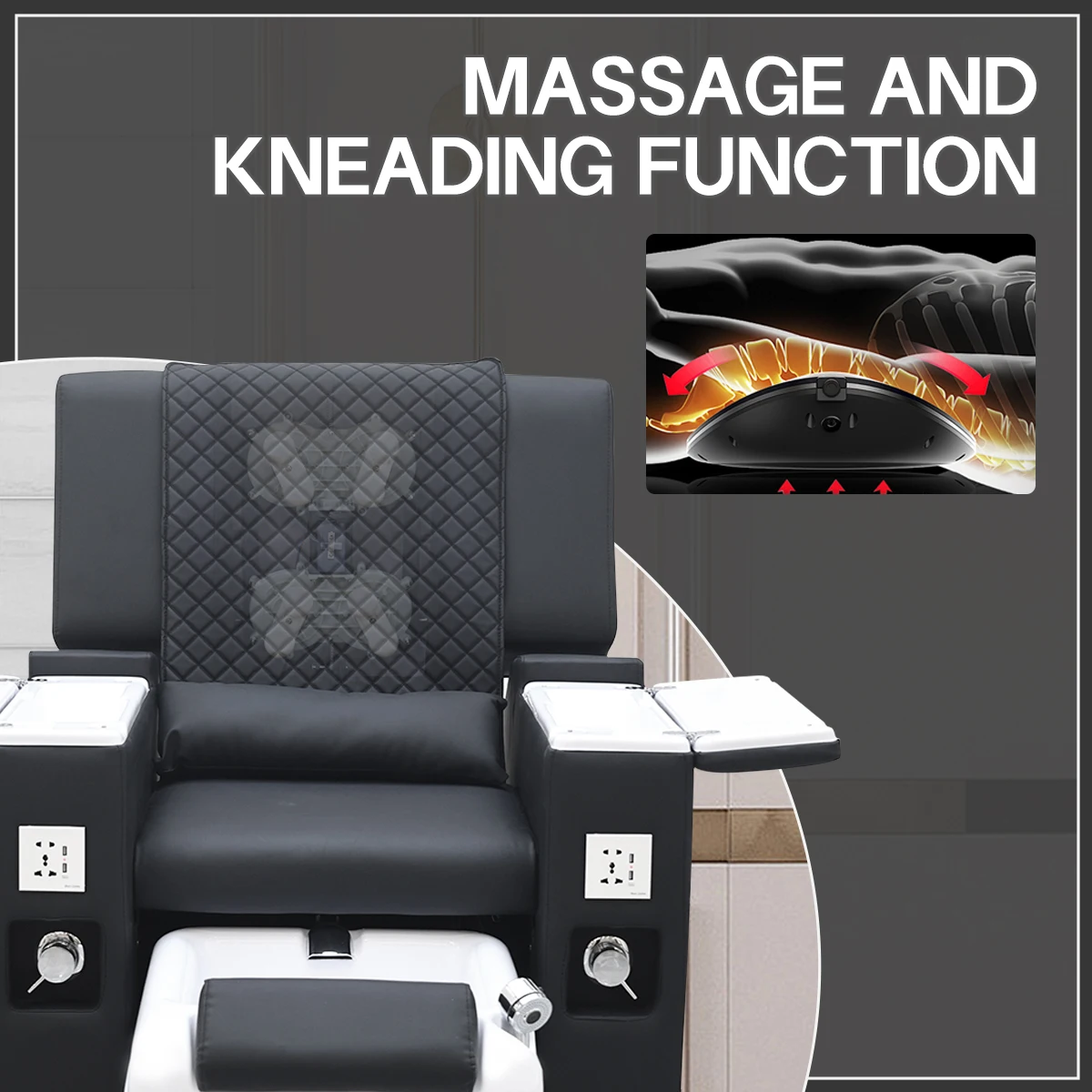 Großhandel Nagelstudio Möbel Elektrische Liege Massage Fußpflege Stuhl Maniküre Pediküre Spa Stuhl Mit Massage