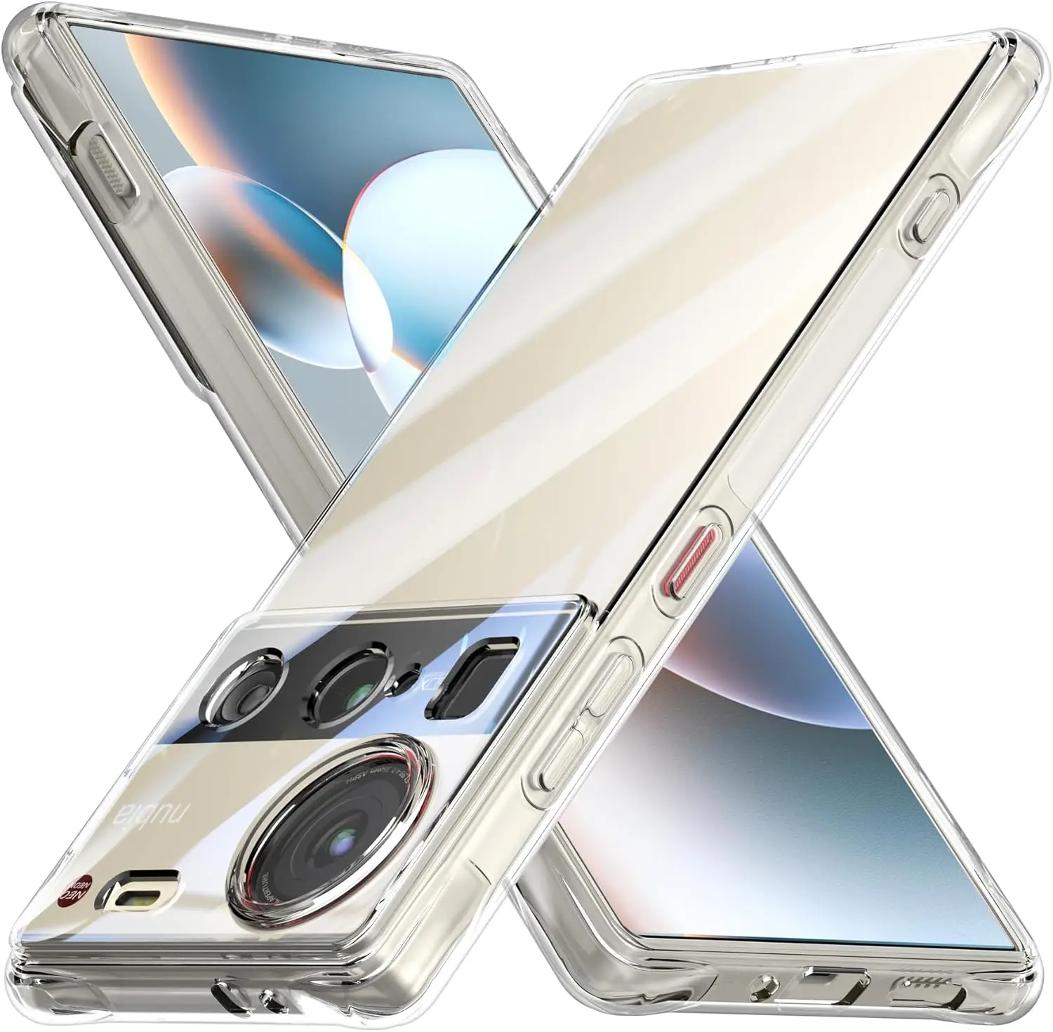 Case for nubia Z70 Ultra Reinforced Corners  Soft TPU Clear Shockproof Cover For ZTE nubia Z70 Ultra NX733J NX736J