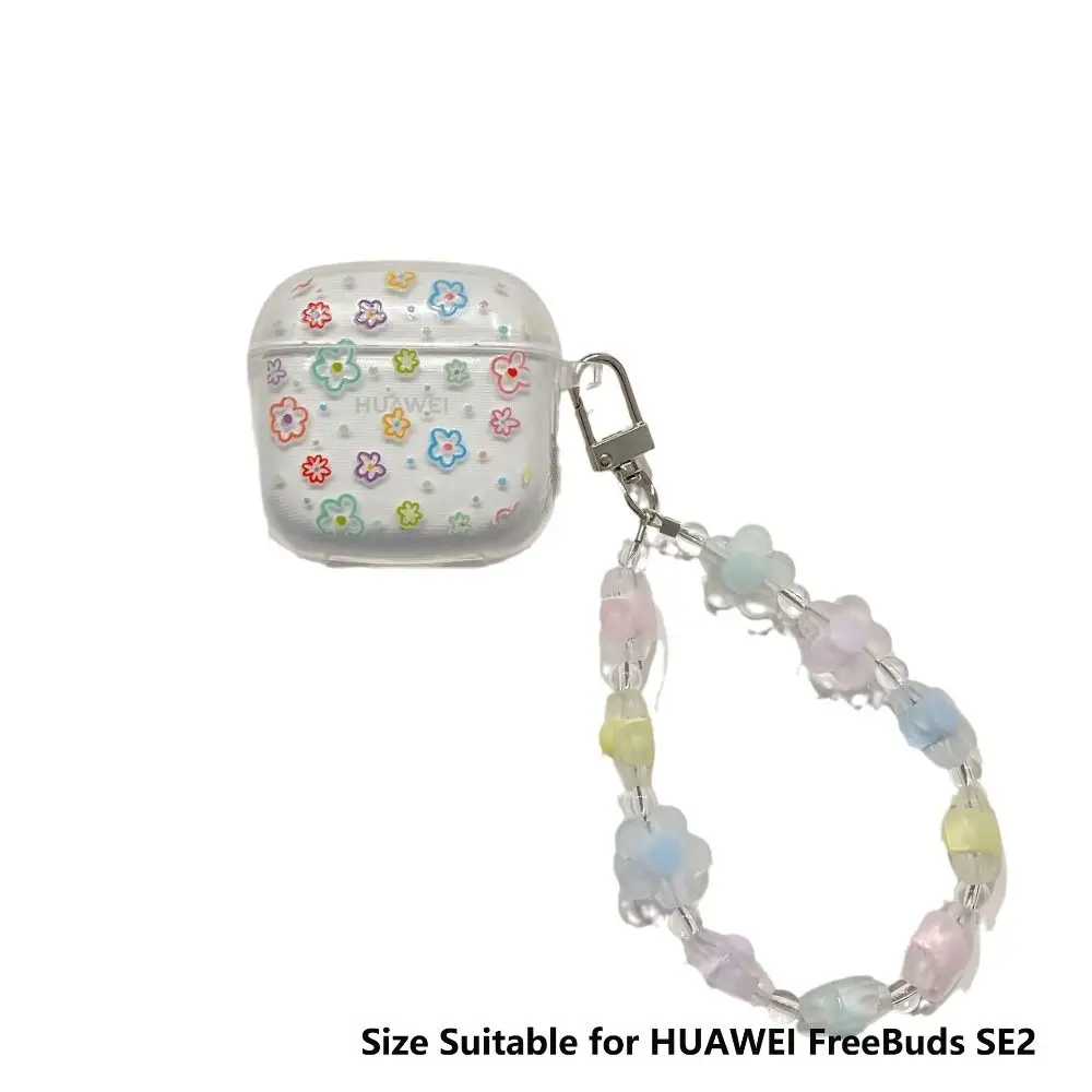 Transparante Oortelefoon Beschermhoes Armband Zachte Pvc Sleutelhanger Bluetooth Oortelefoon Hoesje Schokbestendig Voor Huawei Freebuds Se2
