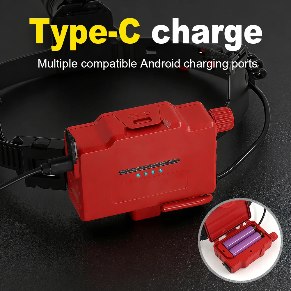 Portable Motion Sensor LED Mining Lamp USB Rechargeable Head Torch Industrial Safety Helmet Light Safety Head Light for Tunnel